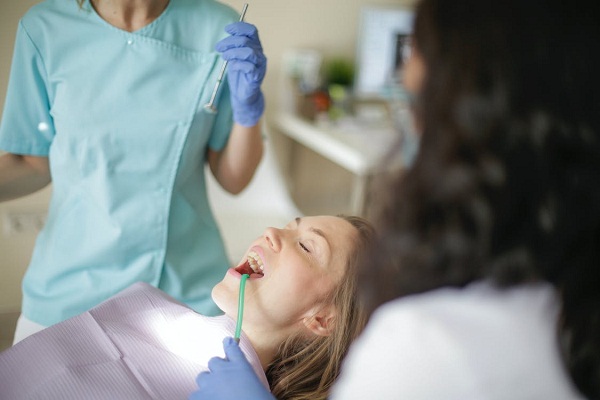 A patient having a dental implant